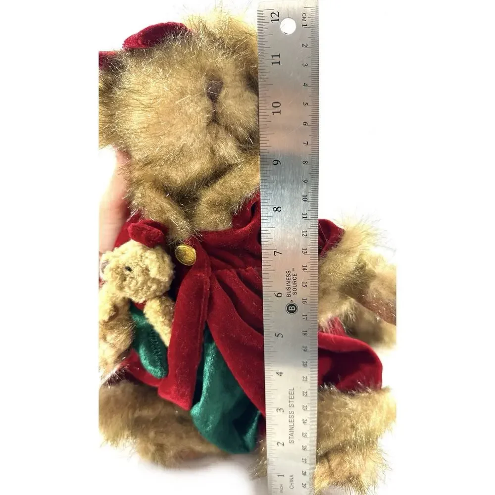 Tender Hearted Collectibles 12” Christmas Teddy Bear Pair Plush Holiday Decor